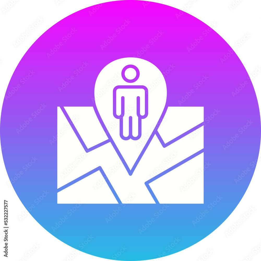 User Location Gradient Circle Glyph Inverted Icon User Location Gradient Circle Glyph Inverted Icon