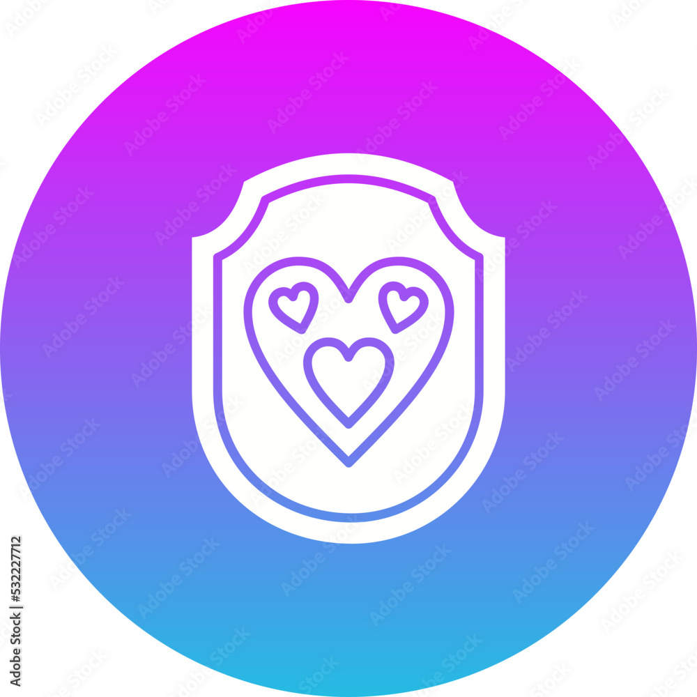 Shield Gradient Circle Glyph Inverted Icon Shield Gradient Circle Glyph Inverted Icon