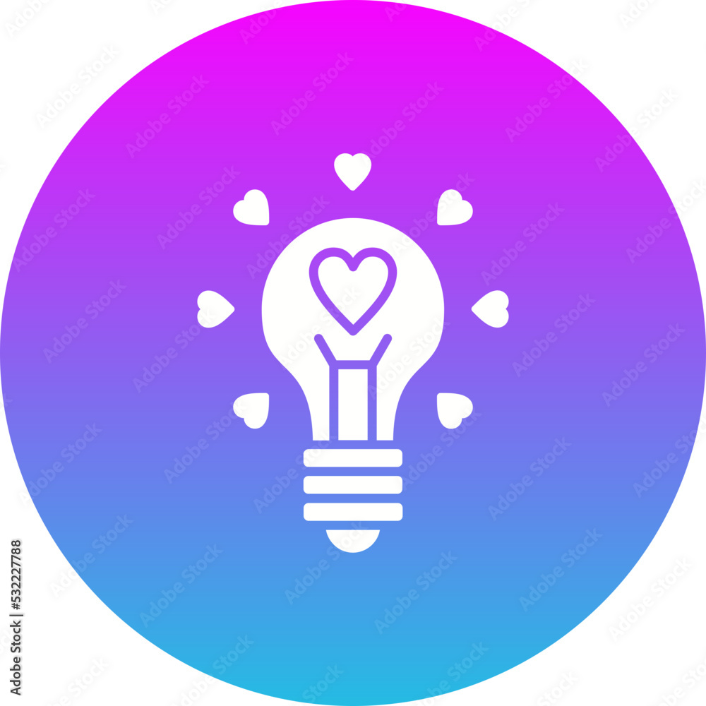 Bulb Gradient Circle Glyph Inverted Icon Bulb Gradient Circle Glyph Inverted Icon