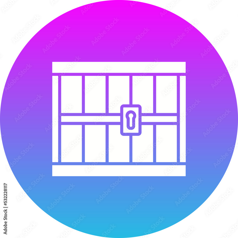 Prison Gradient Circle Glyph Inverted Icon Prison Gradient Circle Glyph Inverted Icon