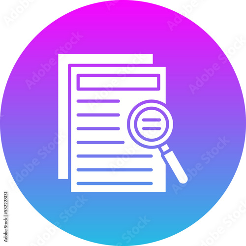 Investigation Gradient Circle Glyph Inverted Icon © Maan Icons