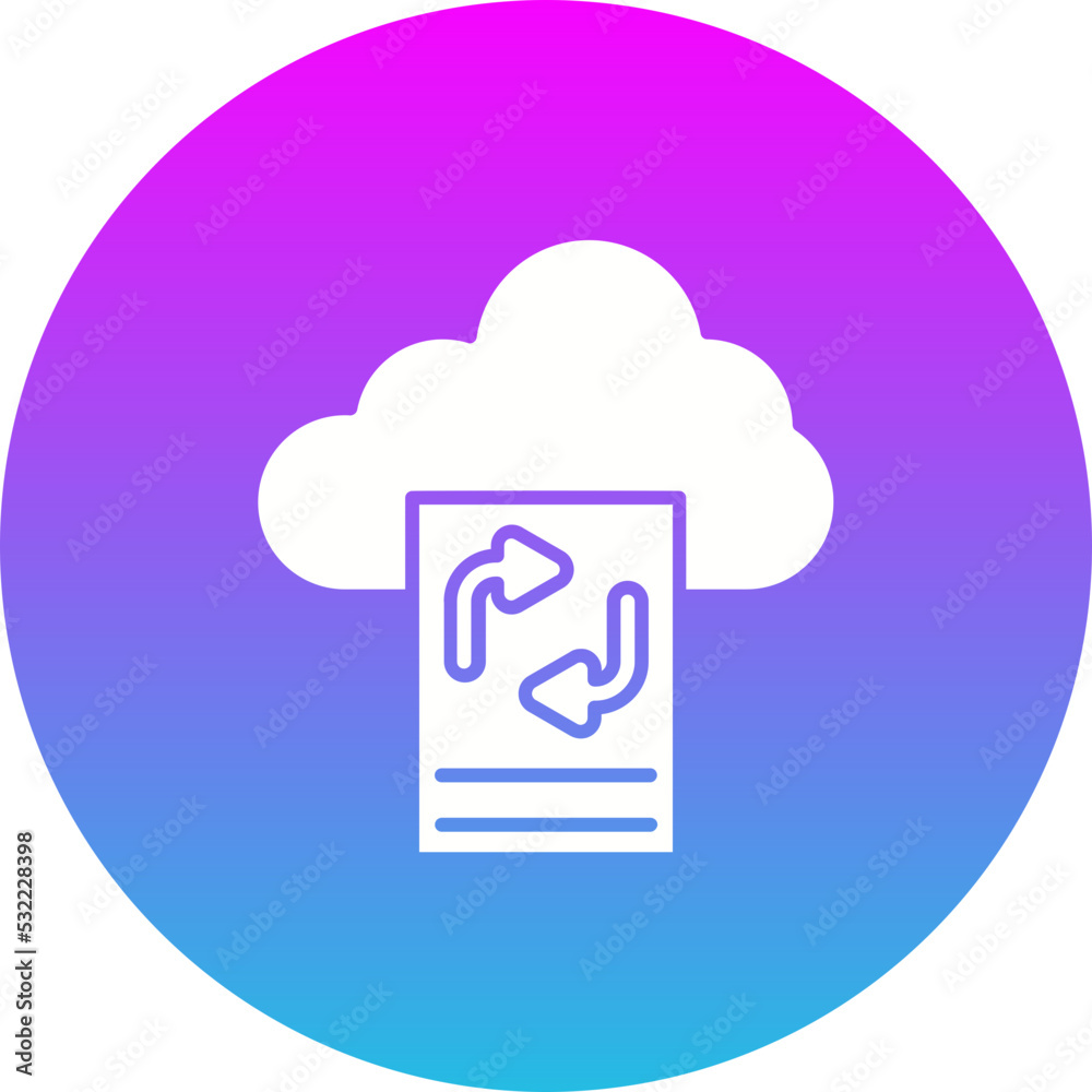 Backup File Gradient Circle Glyph Inverted Icon Backup File Gradient Circle Glyph Inverted Icon