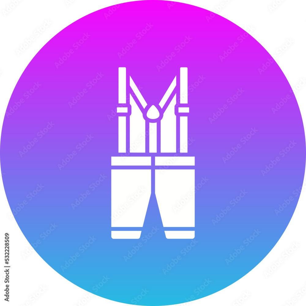 Suspenders Gradient Circle Glyph Inverted Icon Suspenders Gradient Circle Glyph Inverted Icon