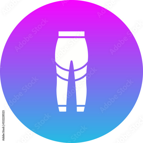 Leggins Gradient Circle Glyph Inverted Icon