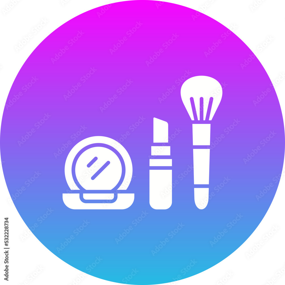Makeup Gradient Circle Glyph Inverted Icon Makeup Gradient Circle Glyph Inverted Icon