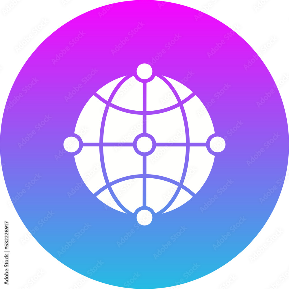 Internet Gradient Circle Glyph Inverted Icon Internet Gradient Circle Glyph Inverted Icon