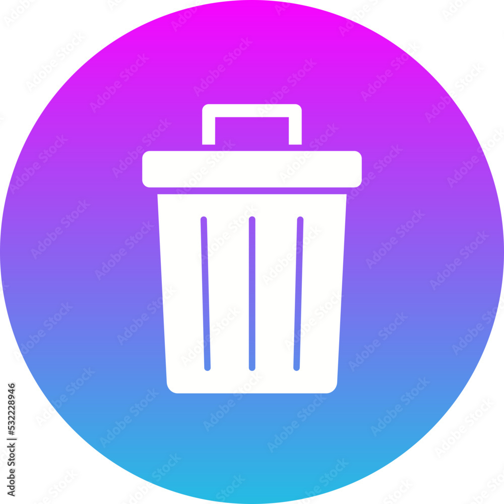 Bin Gradient Circle Glyph Inverted Icon Bin Gradient Circle Glyph Inverted Icon