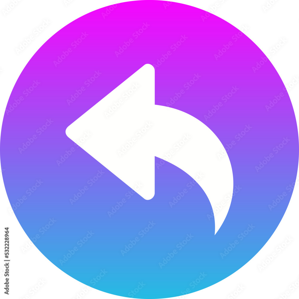 Reply Gradient Circle Glyph Inverted Icon Reply Gradient Circle Glyph Inverted Icon