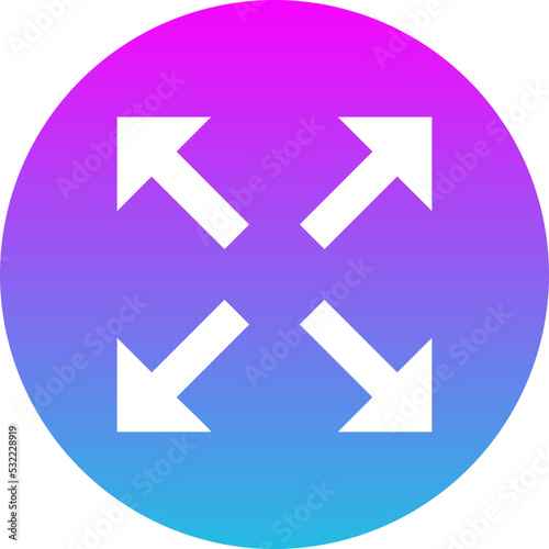 Maximize Gradient Circle Glyph Inverted Icon