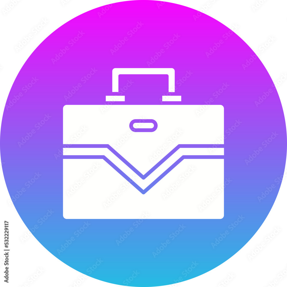 Briefcase Gradient Circle Glyph Inverted Icon Briefcase Gradient Circle Glyph Inverted Icon