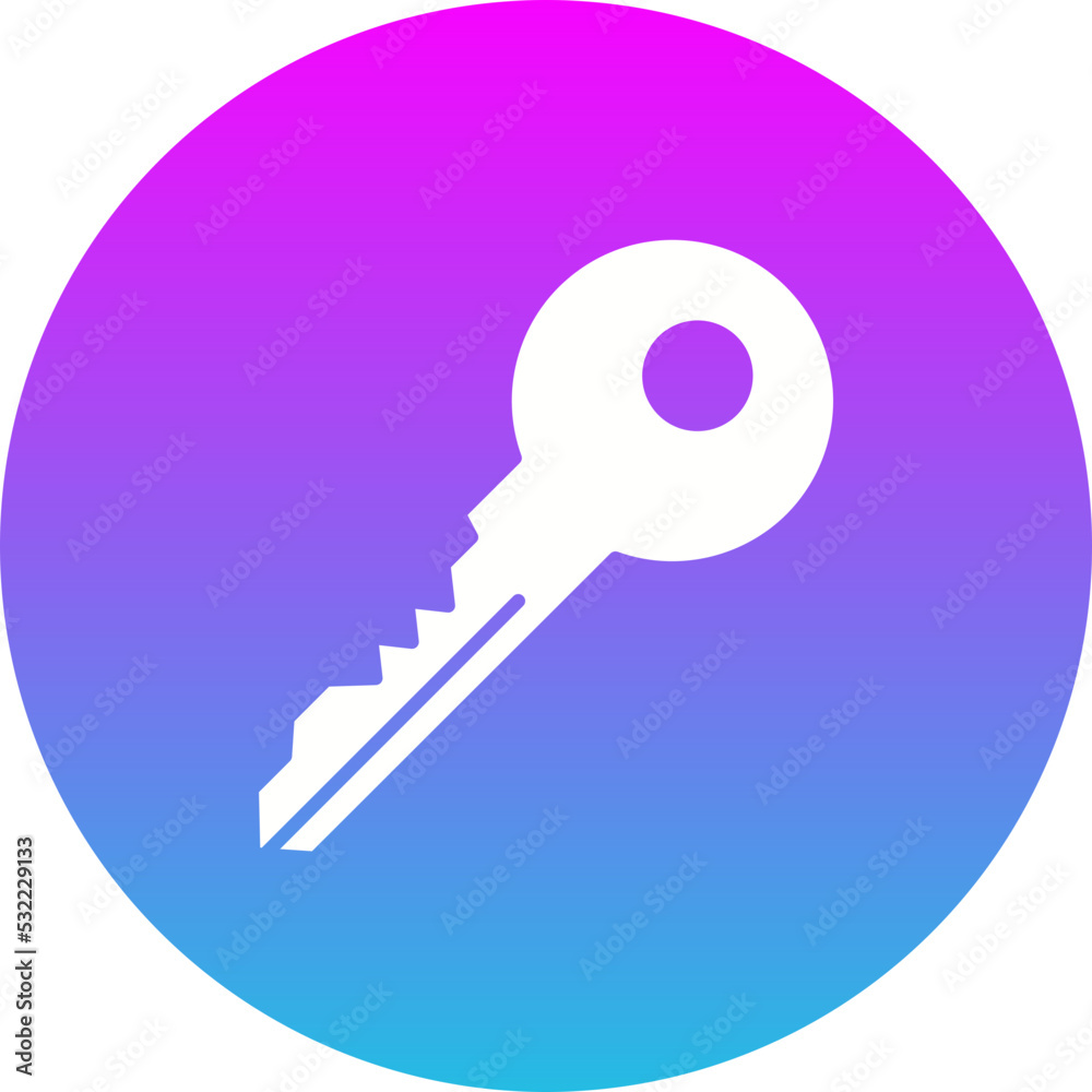 Key Gradient Circle Glyph Inverted Icon Key Gradient Circle Glyph Inverted Icon