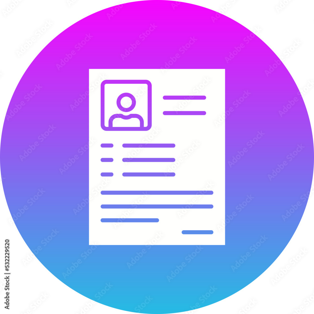 Curriculum Vitae Gradient Circle Glyph Inverted Icon Curriculum Vitae Gradient Circle Glyph Inverted Icon