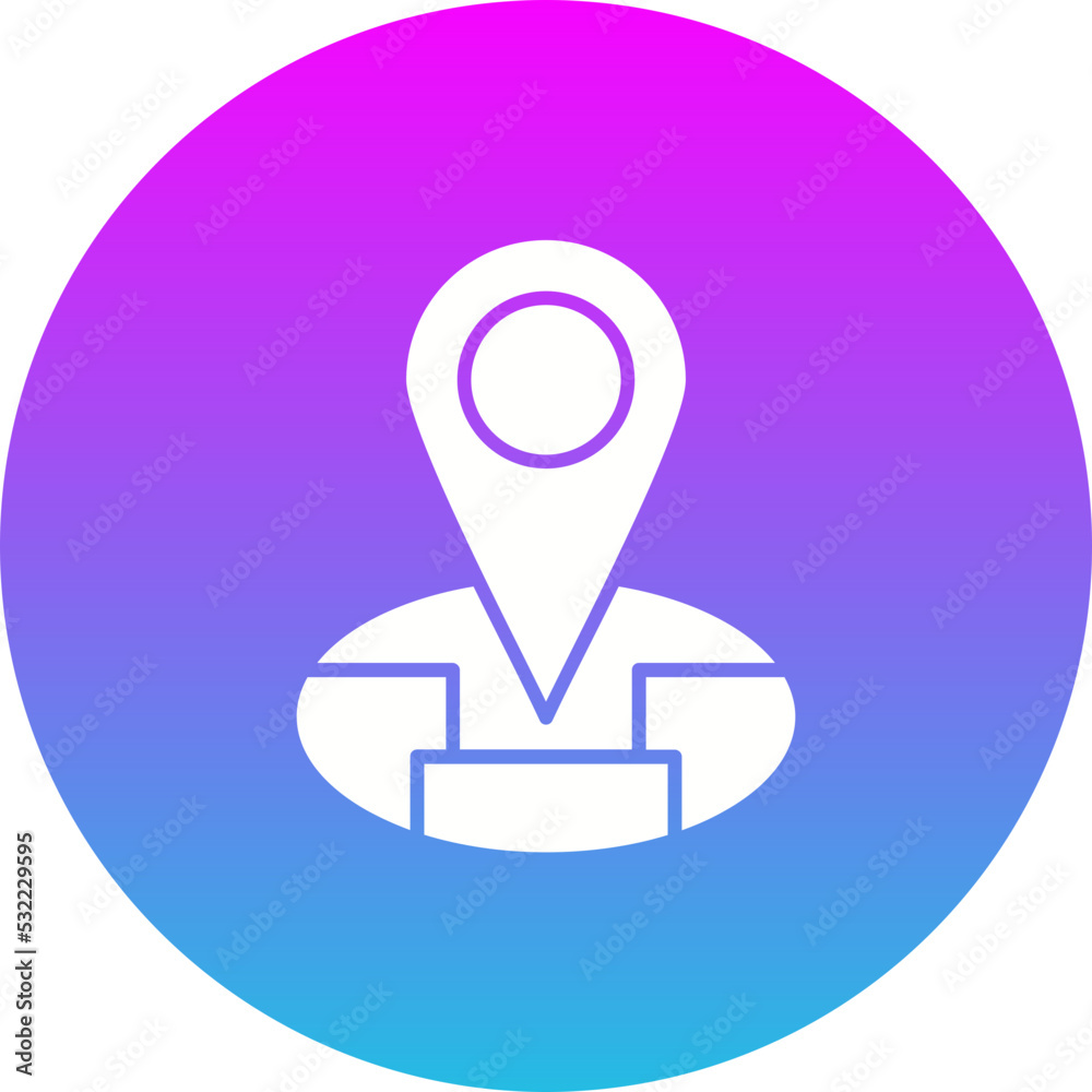 Location Gradient Circle Glyph Inverted Icon Location Gradient Circle Glyph Inverted Icon