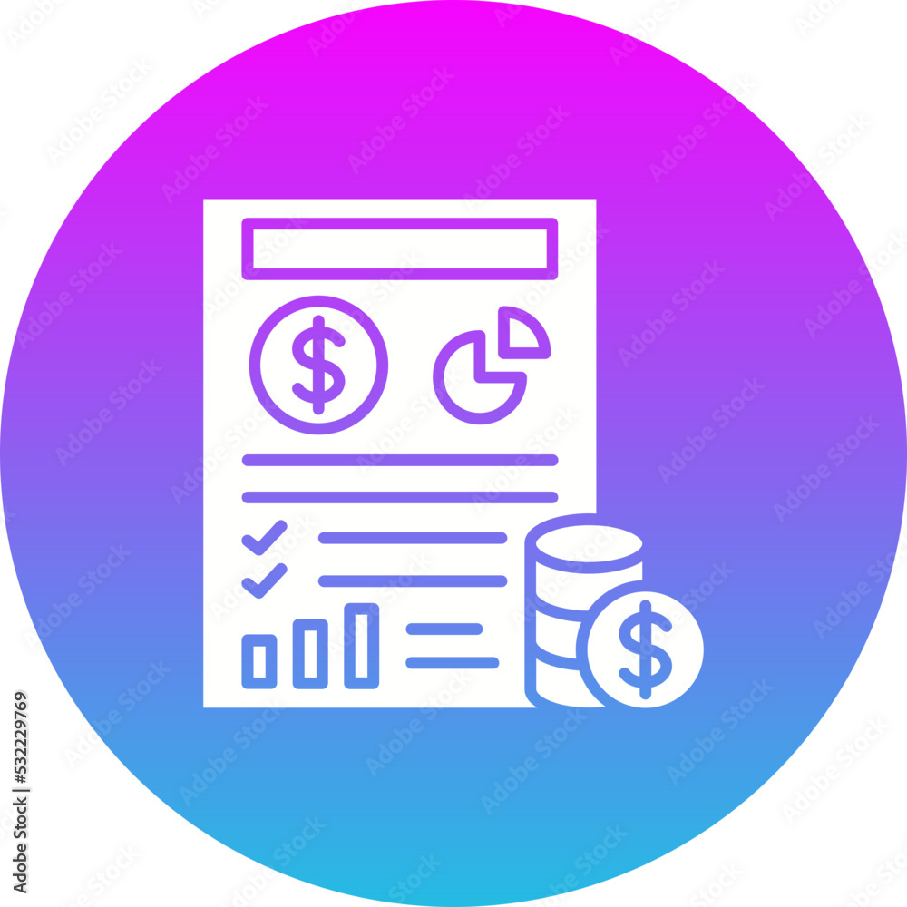 Financial Gradient Circle Glyph Inverted Icon Financial Gradient Circle Glyph Inverted Icon