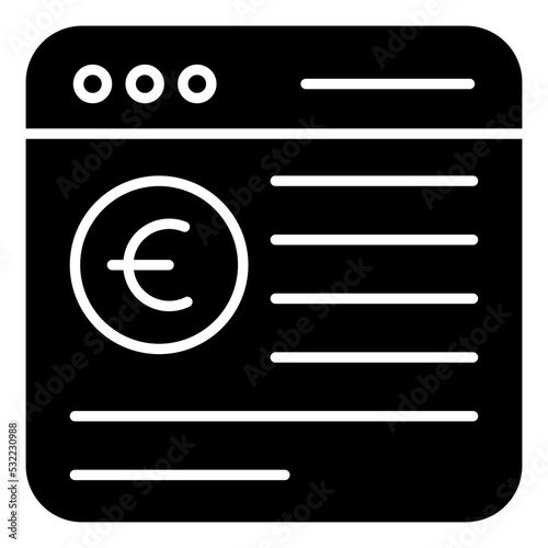 A unique design icon of banking website 