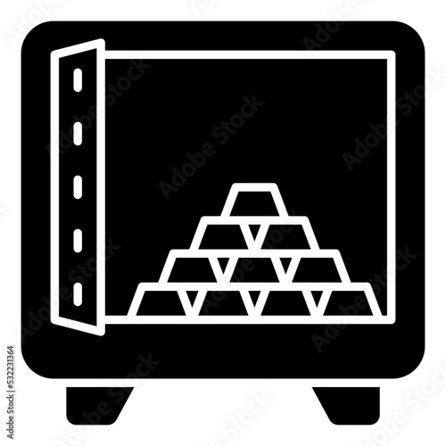 An editable design icon of ingots