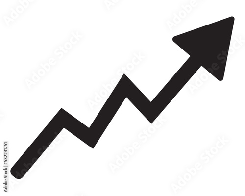 business black up arrow vector design