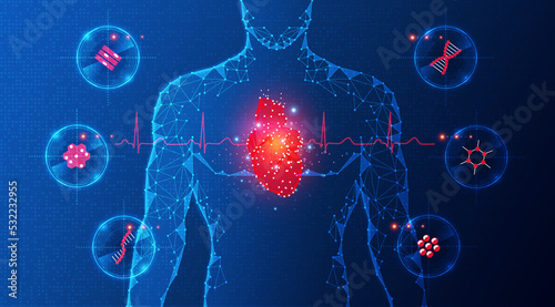 Cardiac and Cardiovascular Biomarkers - Conceptual Illustration photo