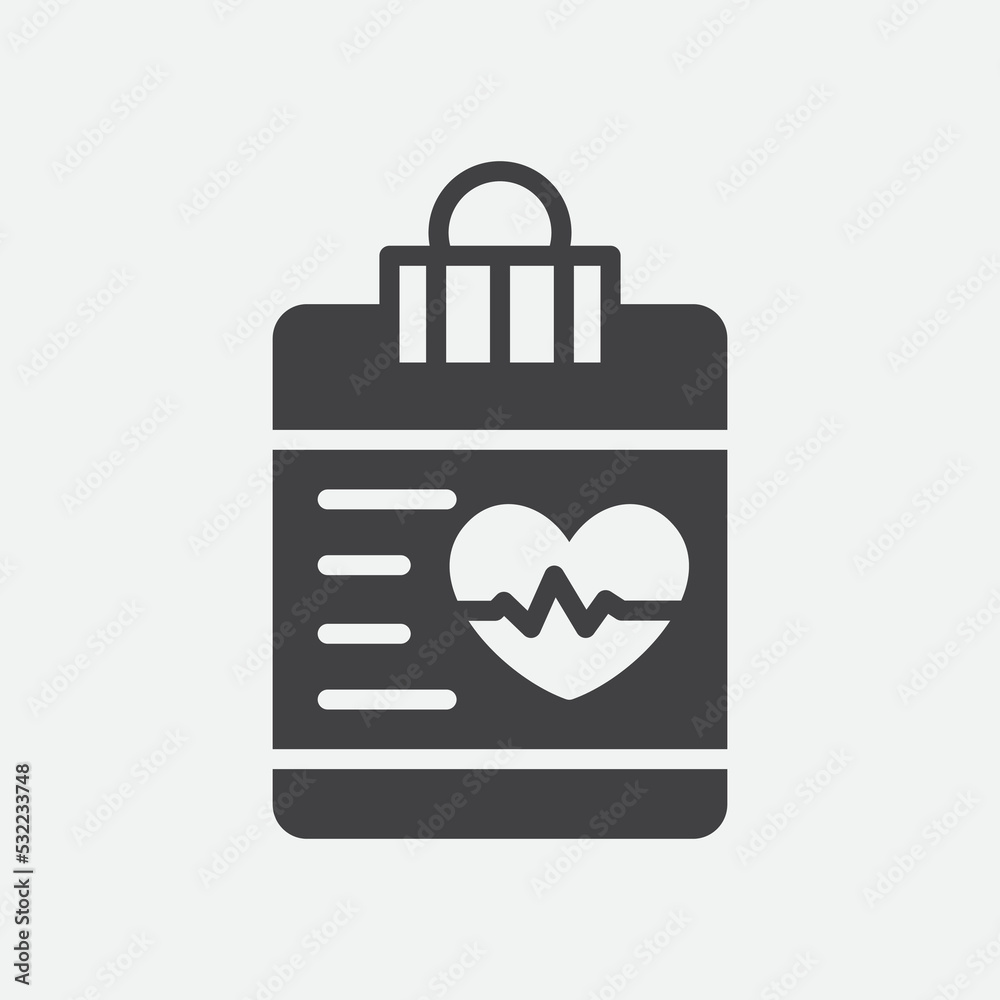Notes Medical Check Up Icon Vector Illustration Notes Medical Check Up Icon Vector Illustration