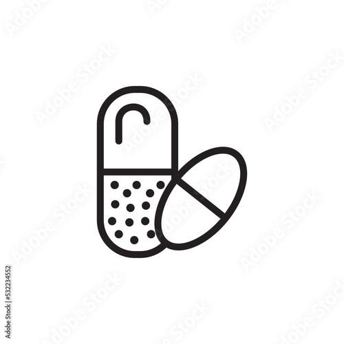 Pill Medical Icon Vector Illustration