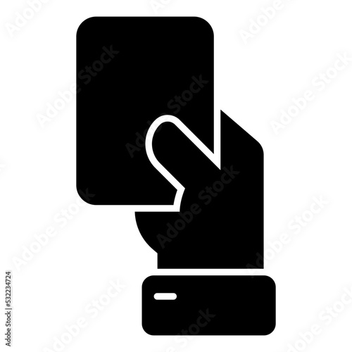 A unique design icon of penalty card