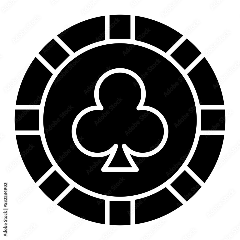 A colored design icon of casino token A colored design icon of casino token