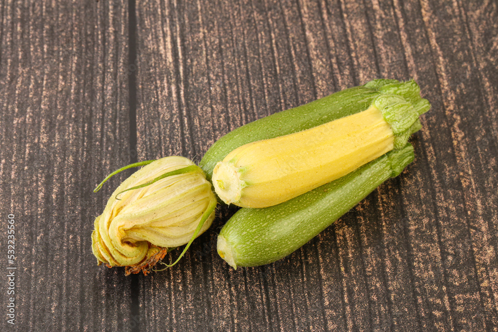 Raw baby organic zucchini heap Raw baby organic zucchini heap