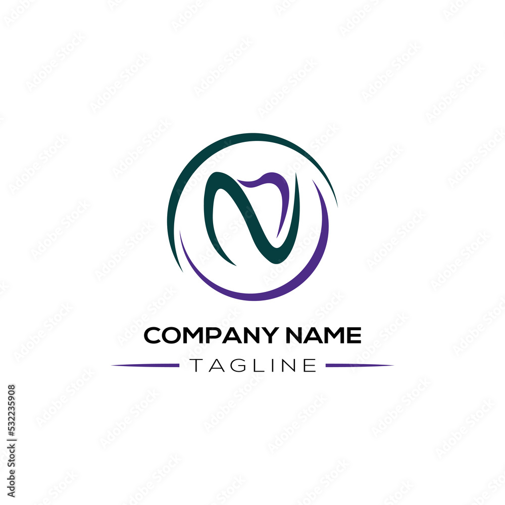 Creative outline of the teeth logo for a dentist or a clinic Creative outline of the teeth logo for a dentist or a clinic