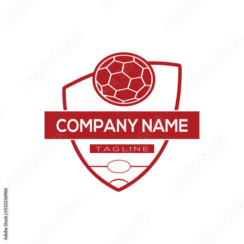 Modern Football team Logo design template photo