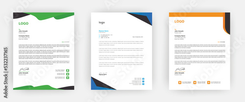 Creative letterhead   Elegant and minimalist style letterhead template design A4 sizes    