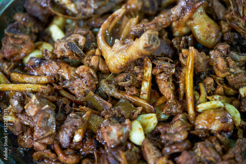 Delicious special dish of Nanning, Guangxi, China, fried lemon duck