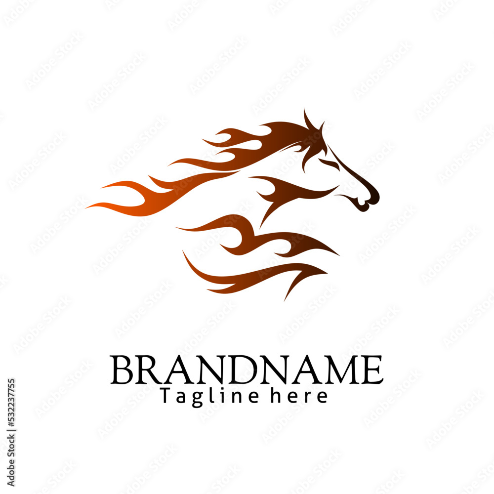Fiery horse logo