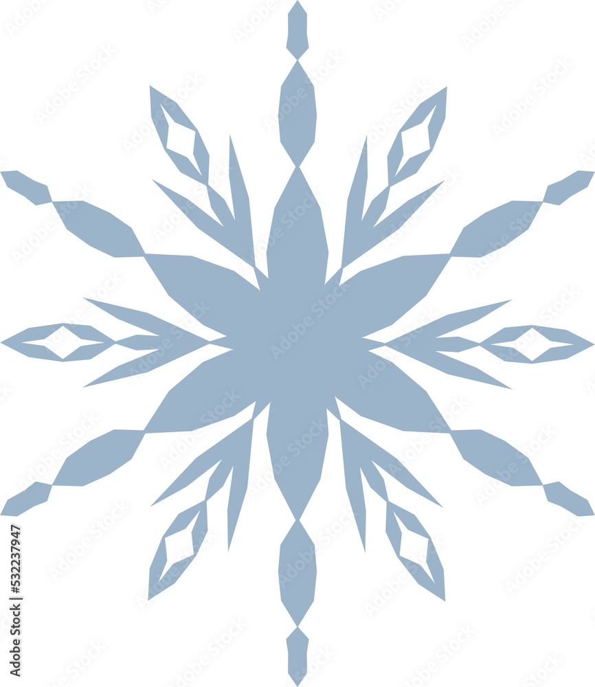 Obraz premium blue geometric snowflake