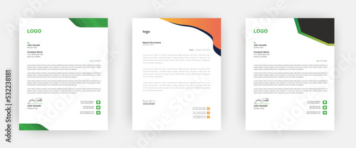 Creative letterhead   Elegant and minimalist style letterhead template design A4 sizes    