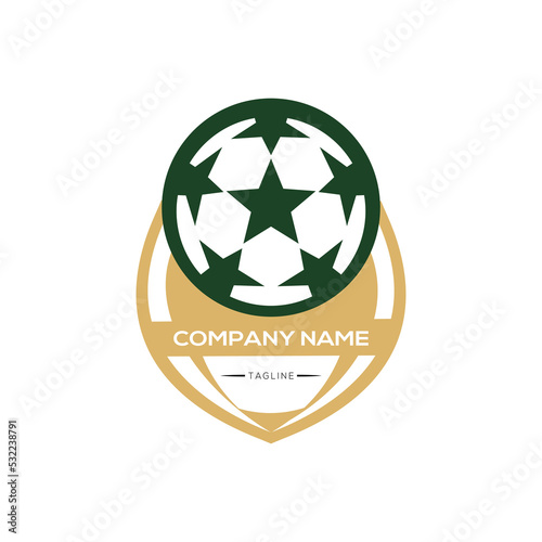 Football team Logo icon with Badge Design Vector Illustration