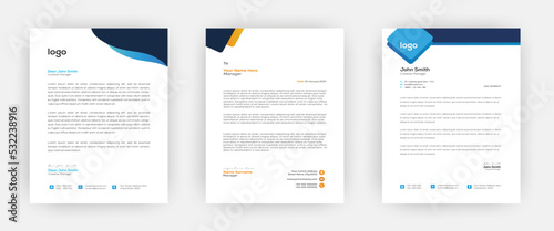 Creative letterhead   Elegant and minimalist style letterhead template design A4 sizes    