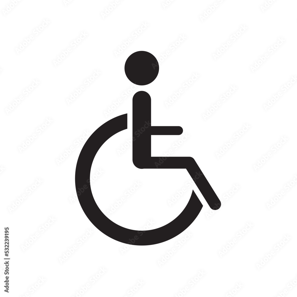 Wheel Chair Icon Vector Illustration Flat Design Style Wheel Chair Icon Vector Illustration Flat Design Style