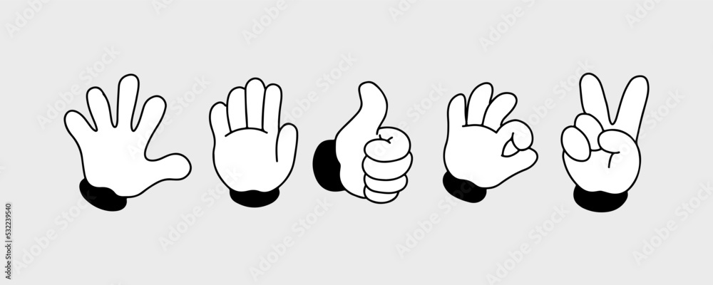Fototapeta premium set of hand gesture