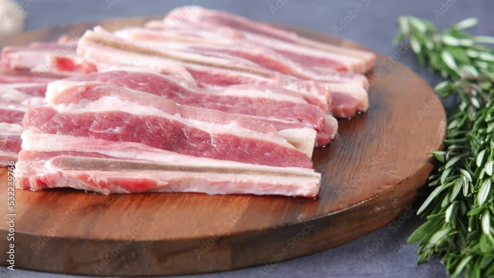 close up of raw meat on chopping board on a chopping board close up of raw meat on chopping board on a chopping board