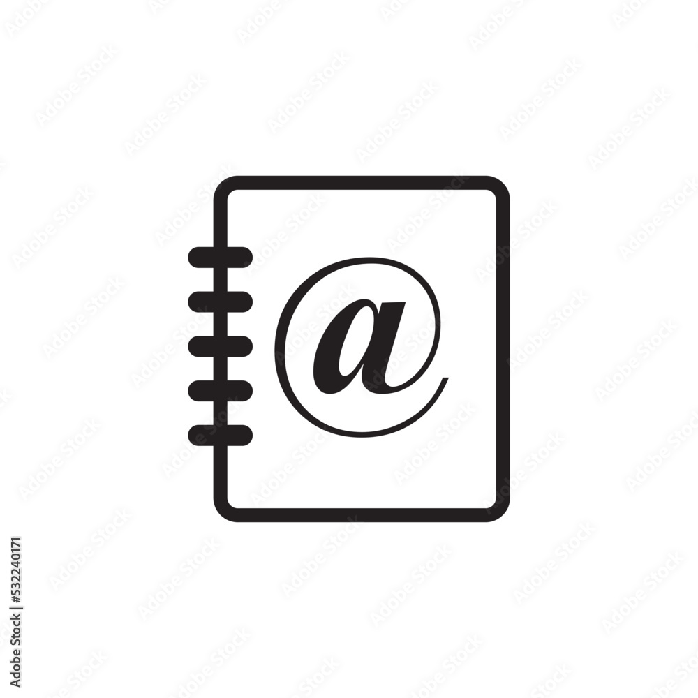 Addres Book Icon Vector Illustration Addres Book Icon Vector Illustration