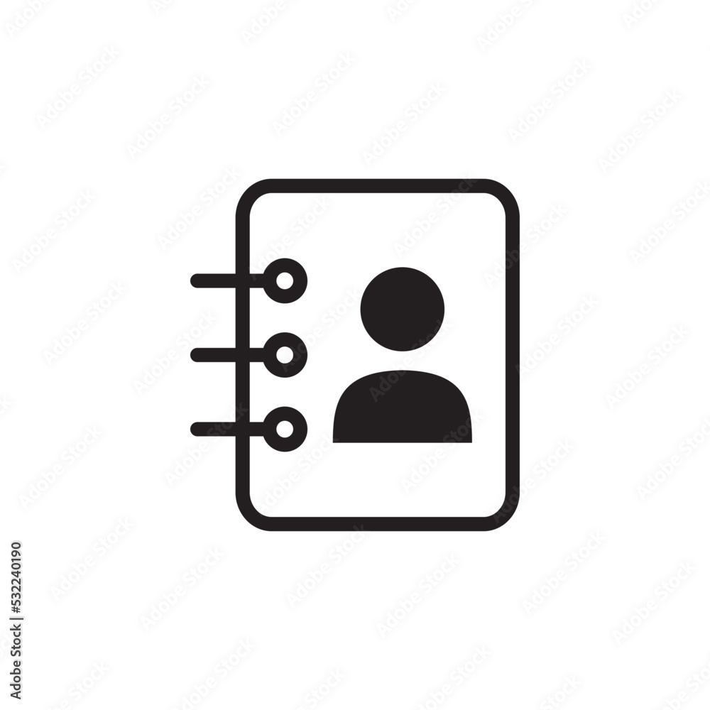 Addres Book Icon Vector Illustration Addres Book Icon Vector Illustration