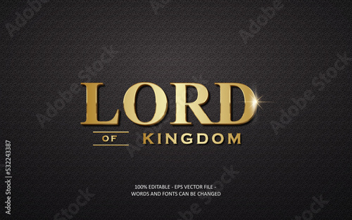 Gold style luxury text effect . vector ilustration