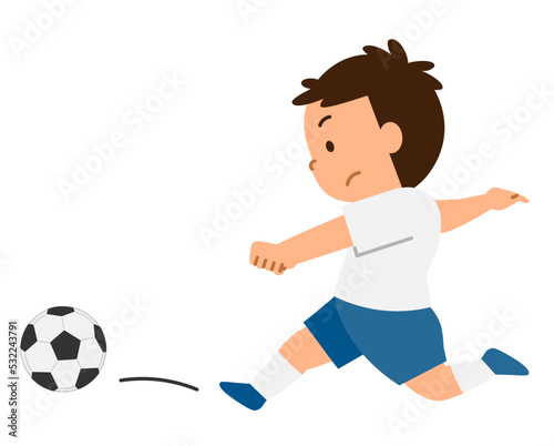 サッカーをする少年1