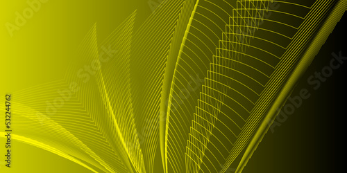 Abstract yellow and black background with lines