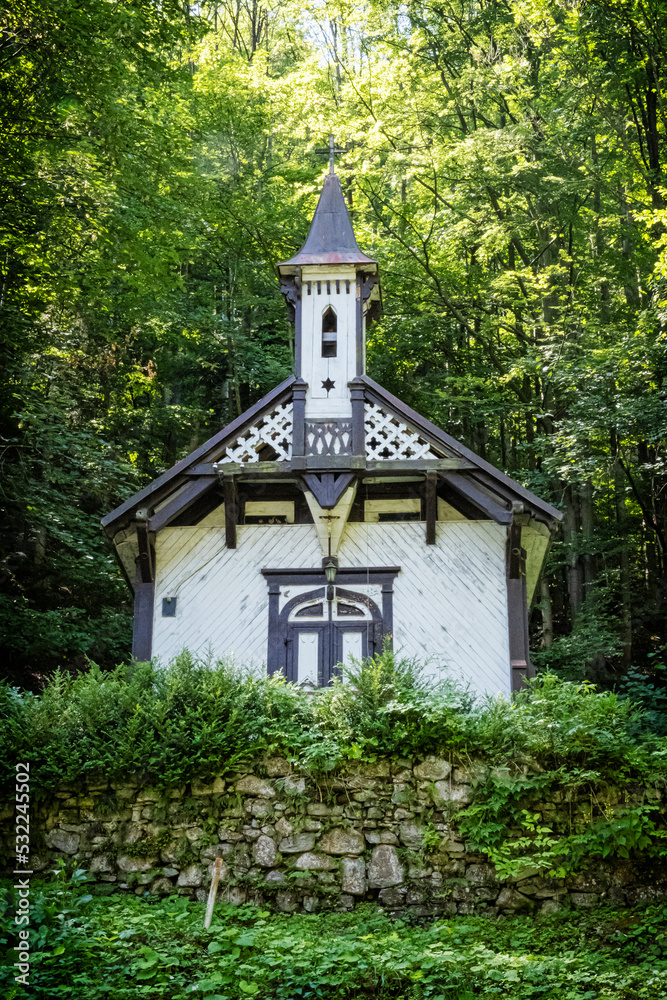 Wooden chapel, Korytnica spa area, Slovakia