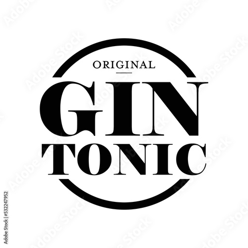 Cocktail Gin Tonic vintage sign