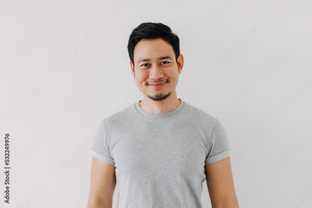 Warm smile face of kind asian man isolated white background. Happiness concept. Warm smile face of kind asian man isolated white background. Happiness concept.