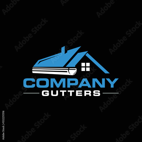 gutter real estate logo design template