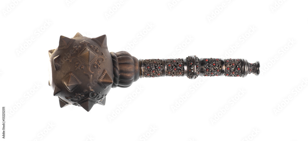 Fotografie battle mace isolated on black background