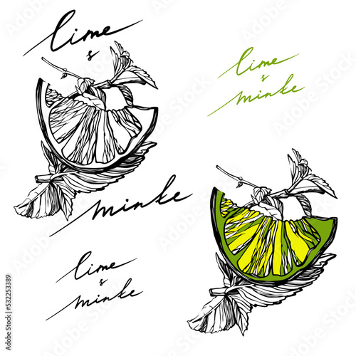 Lime and mint contour set